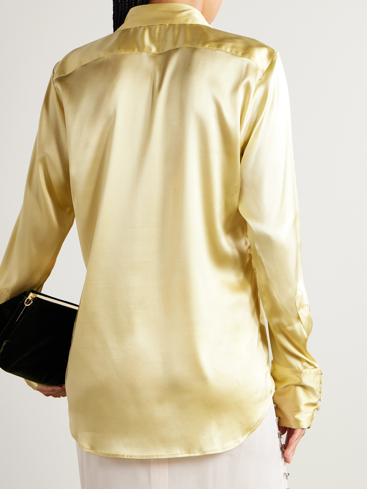 Stretch-silk Satin Shirt - 3