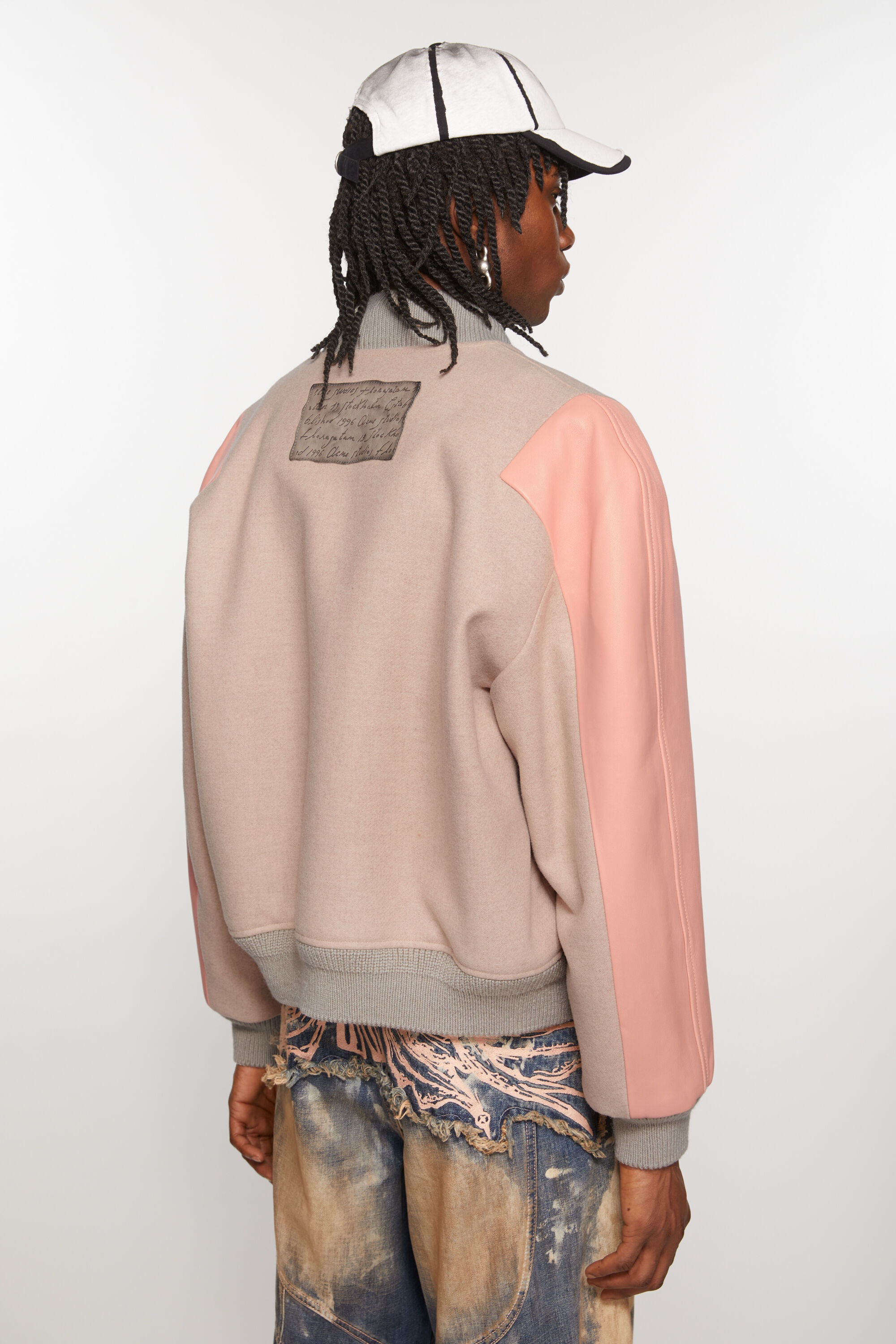 Twill overshirt jacket - Pastel pink - 4