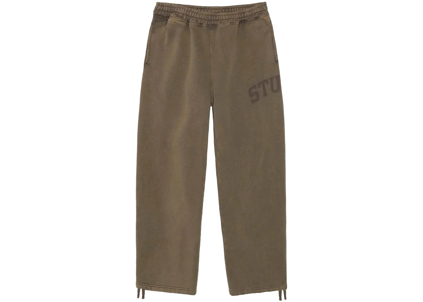 Stussy Faded Graphic Fleece Pant Olive - 1