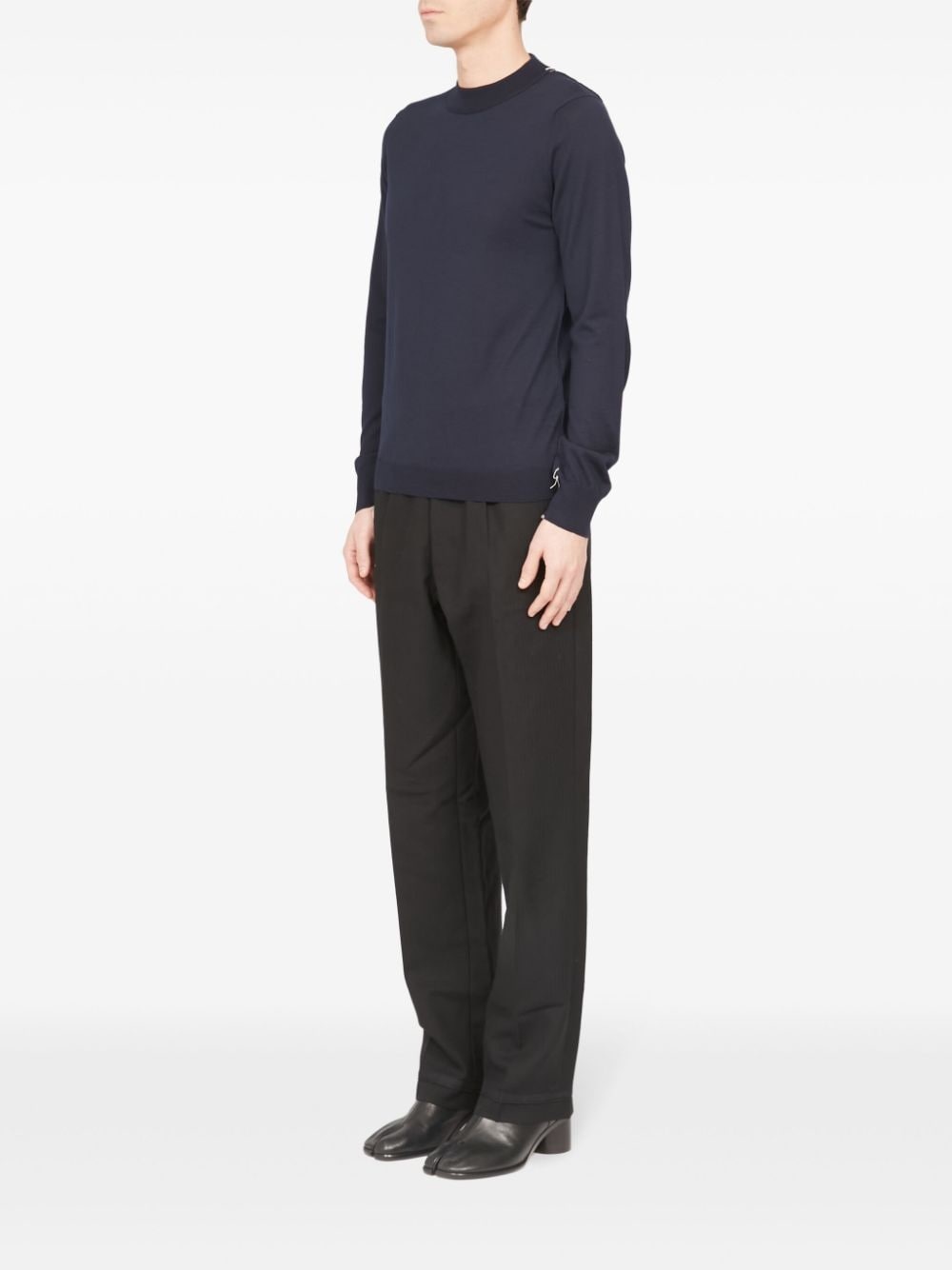 ribbed-edge wool sweater - 6