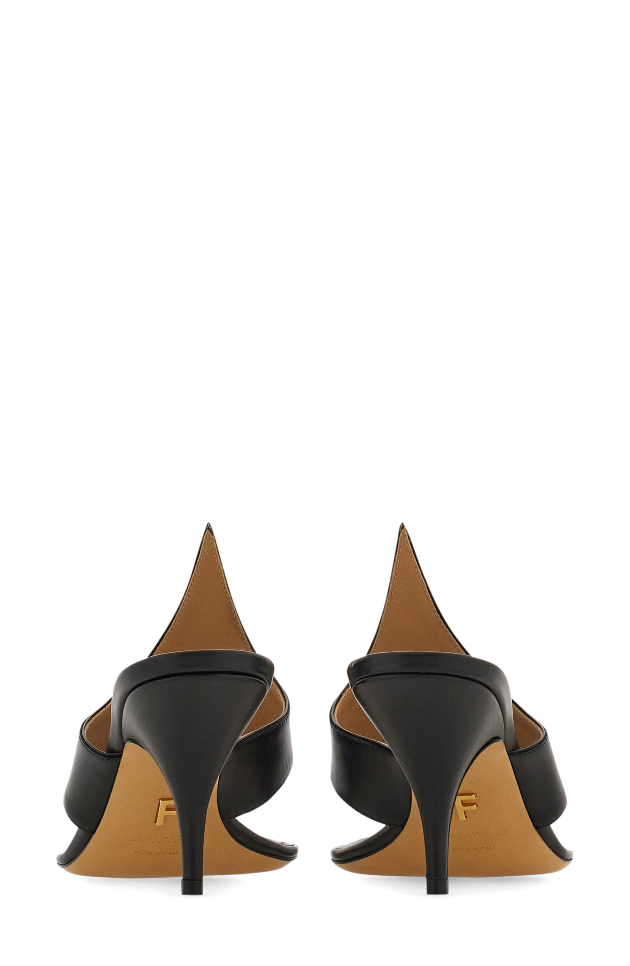 FERRAGAMO Fiamma Sandal in Nero/Biscotto at Nordstrom - 6