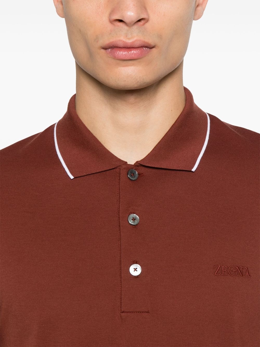 logo-embroidered polo shirt - 4
