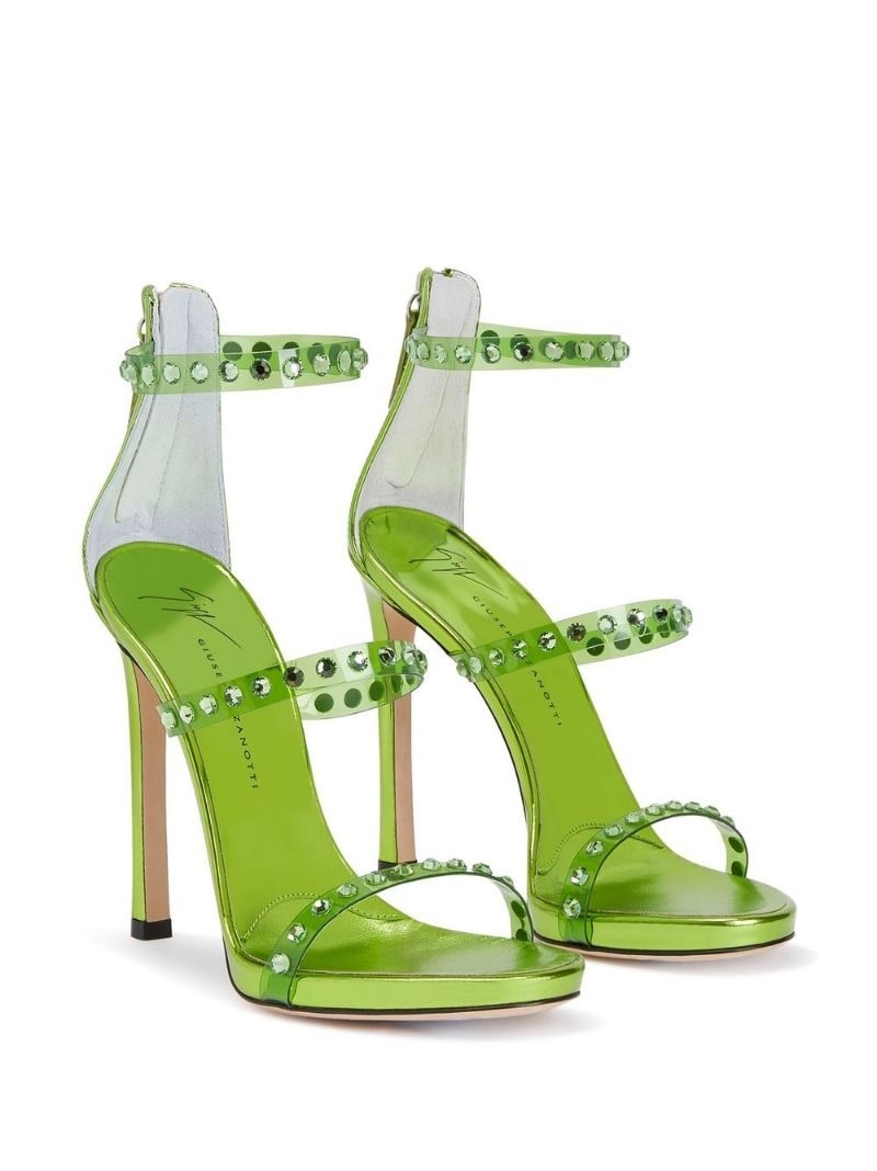 120mm crystal-embellished stiletto sandals - 2