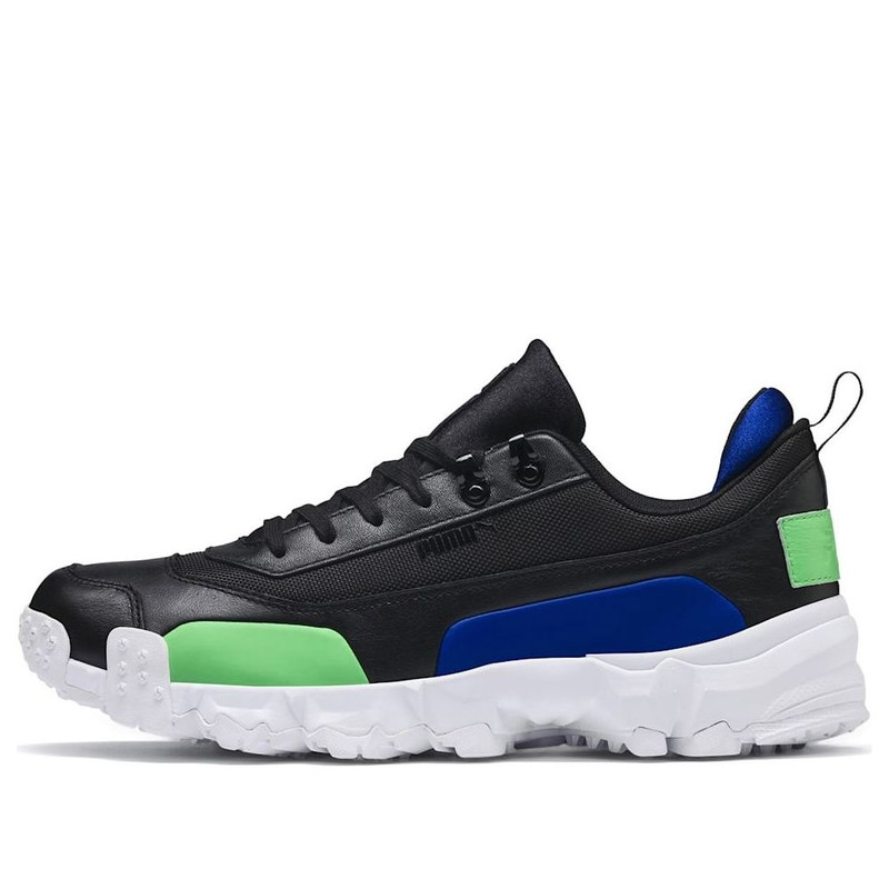 PUMA Trailfox Leather Black Green Blue 369470-02 - 1