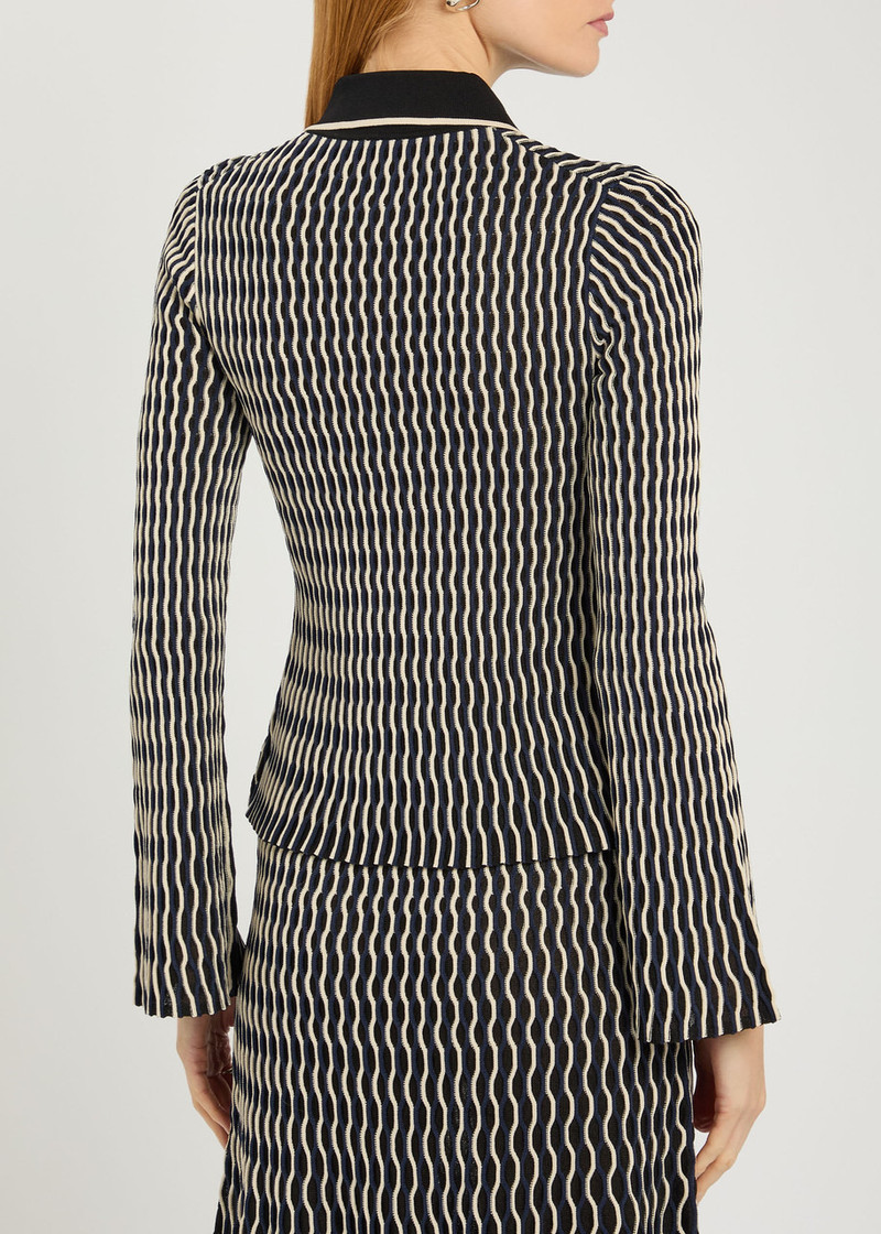 Simkhai Collen Textured Knit Polo top 3