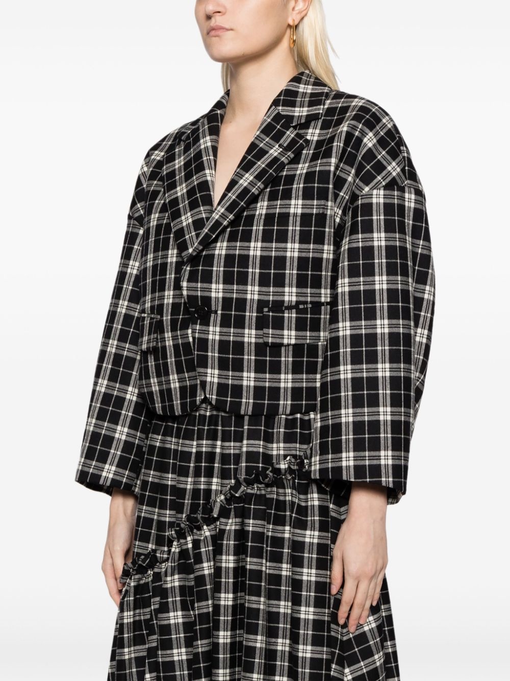 checked cropped blaer - 3