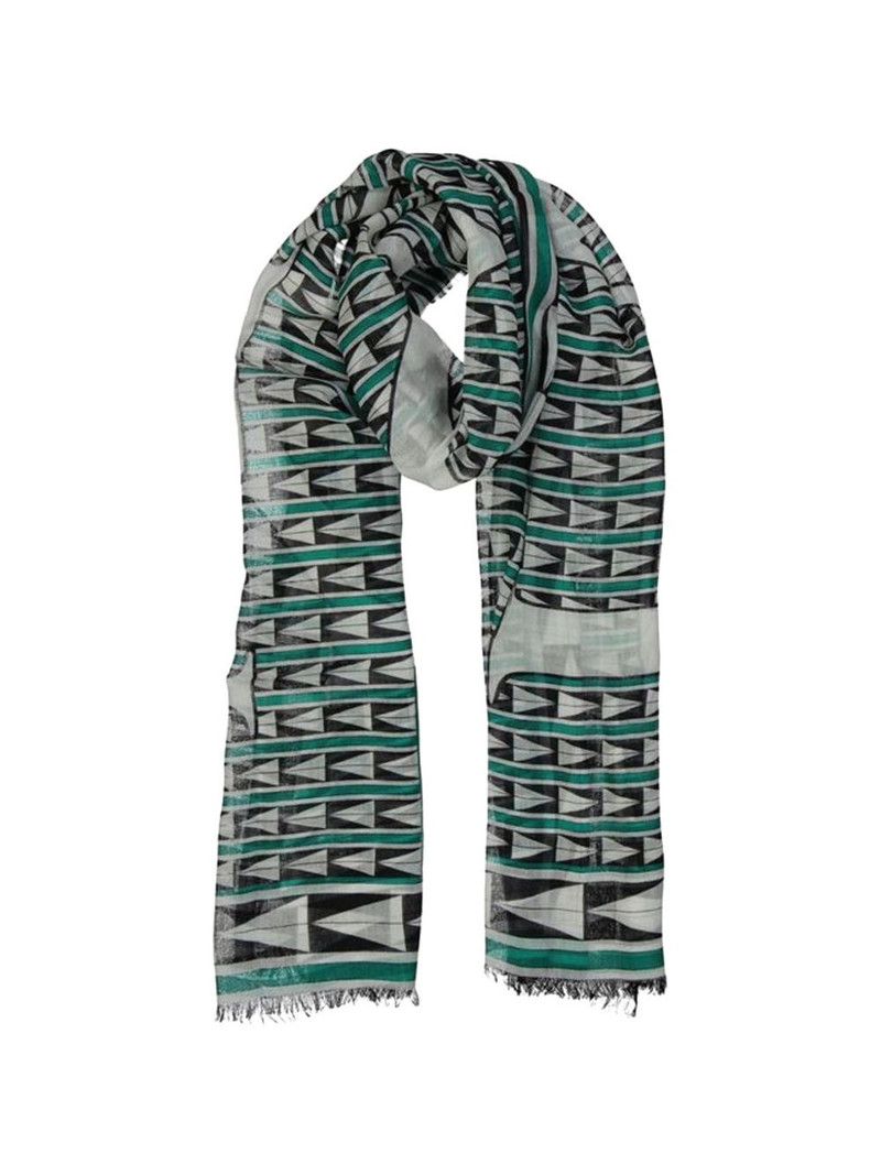 Lanvin geometric-print logo scarf outlook