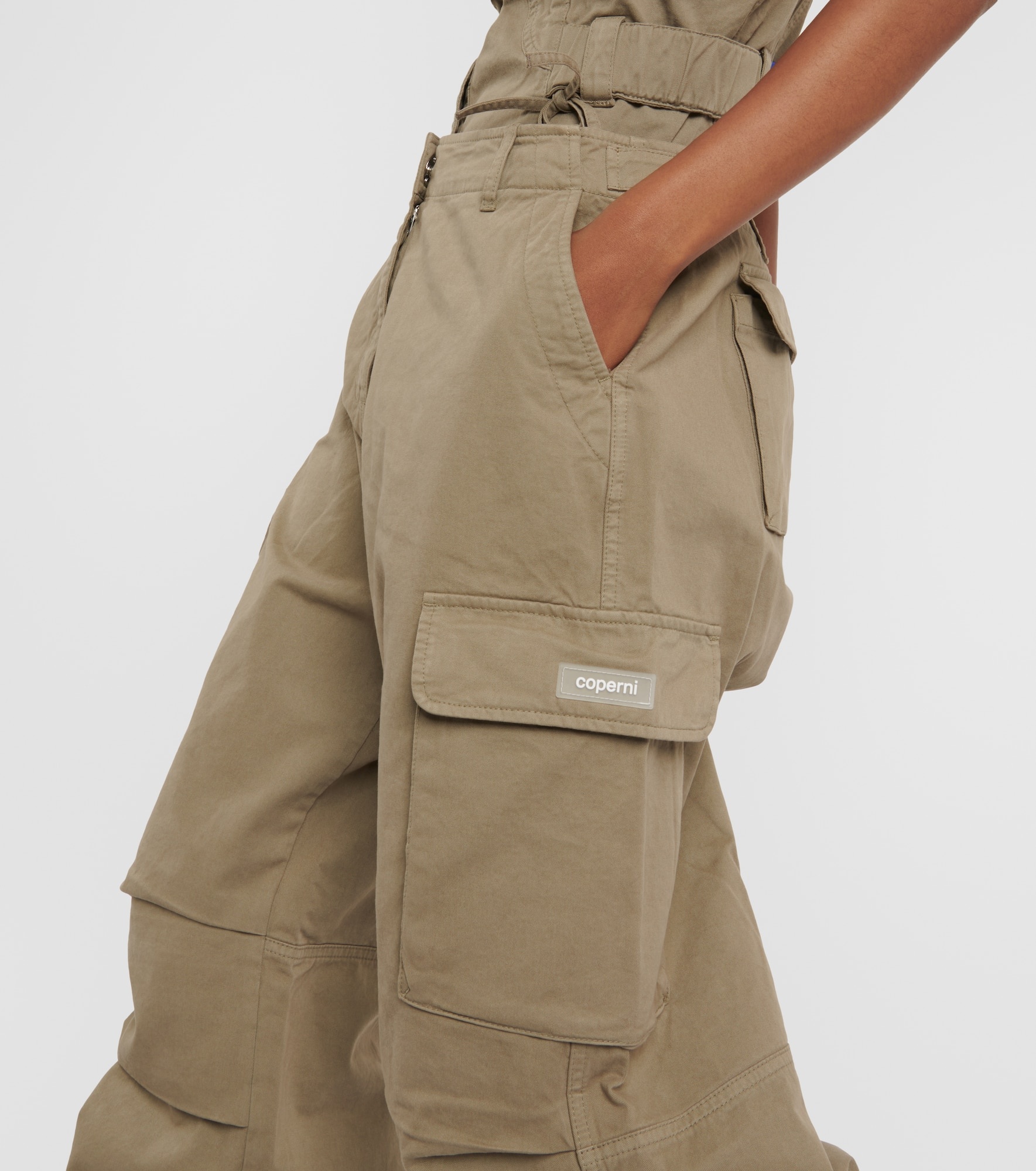 Wide-leg cotton cargo pants - 5