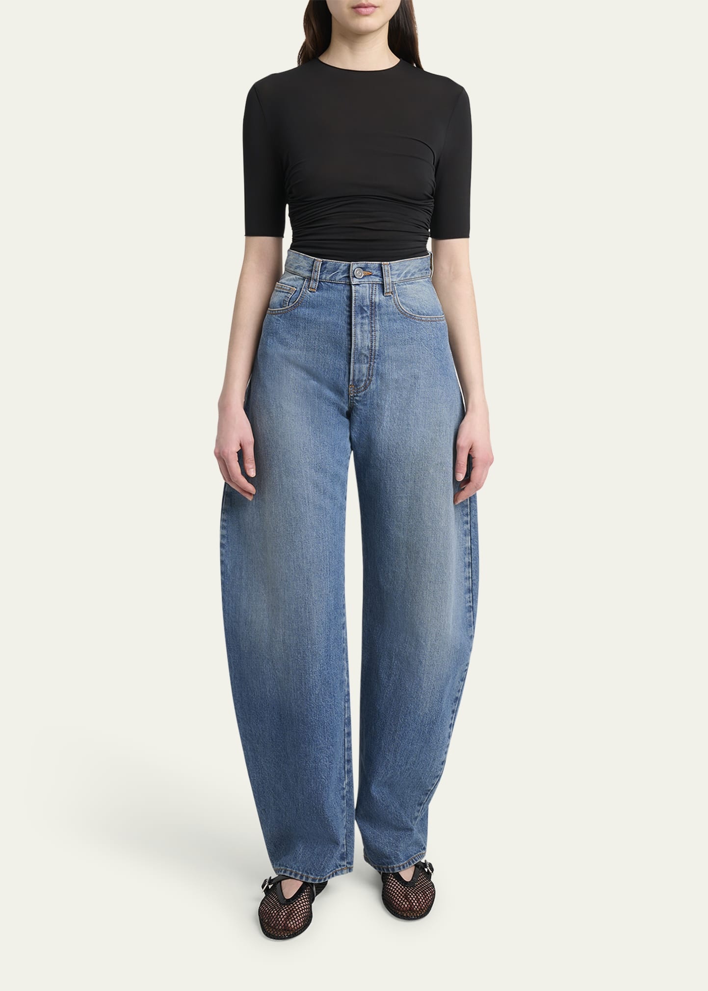 Ruched Short-Sleeve Top - 2