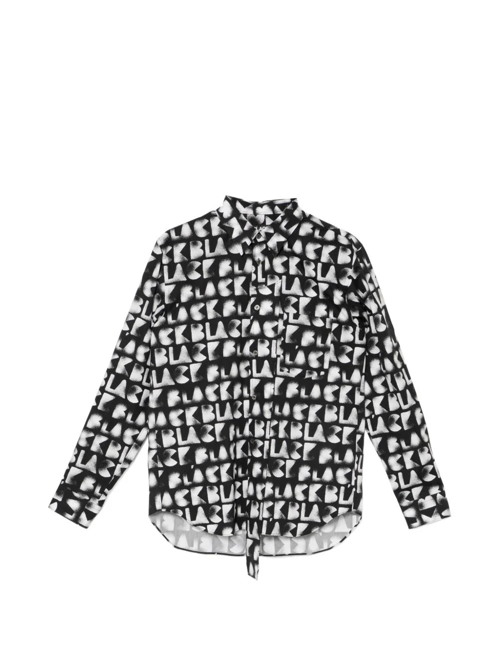 logo-print long-sleeve shirt - 1