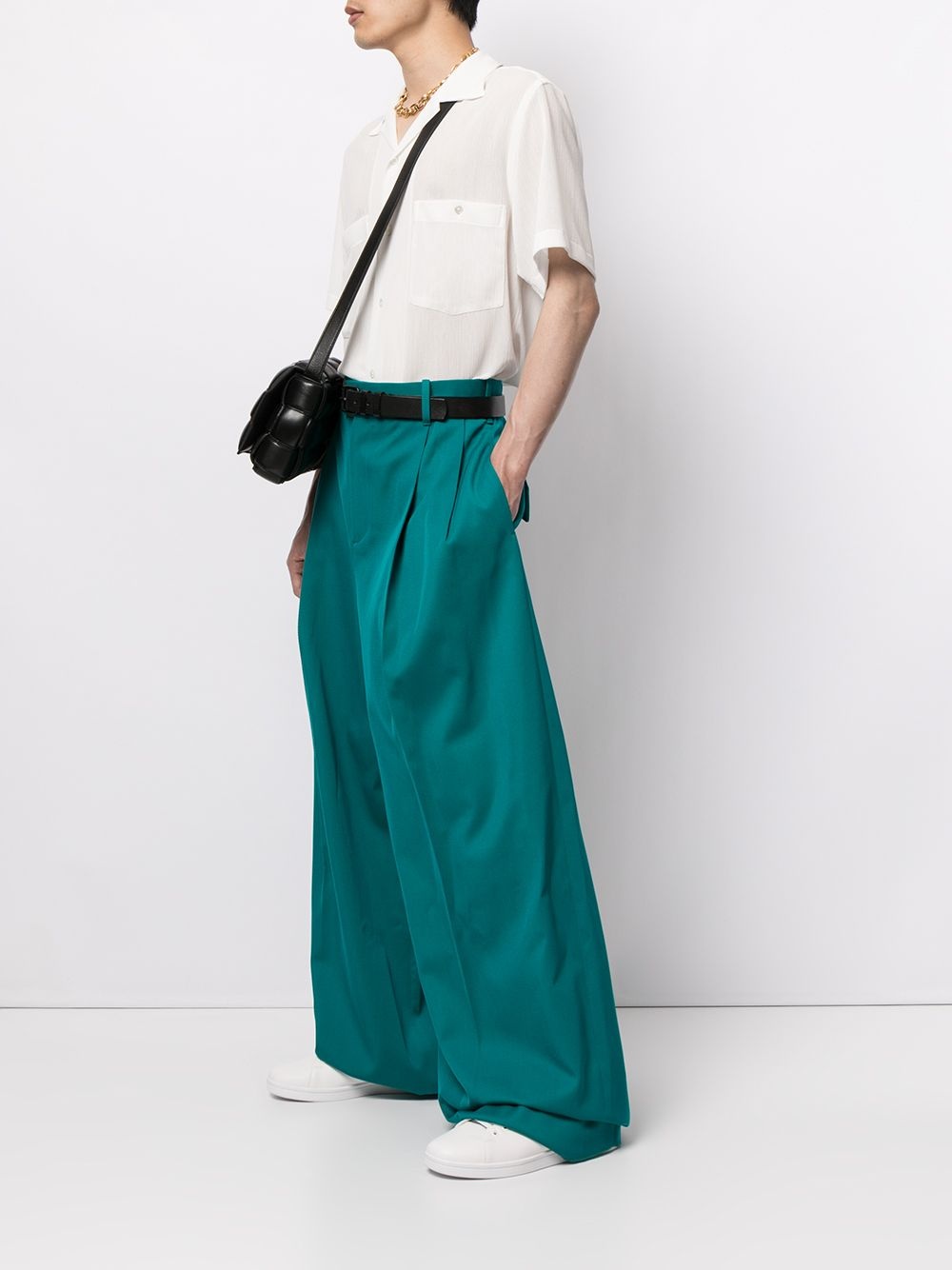 high-waisted wide-leg trousers - 2