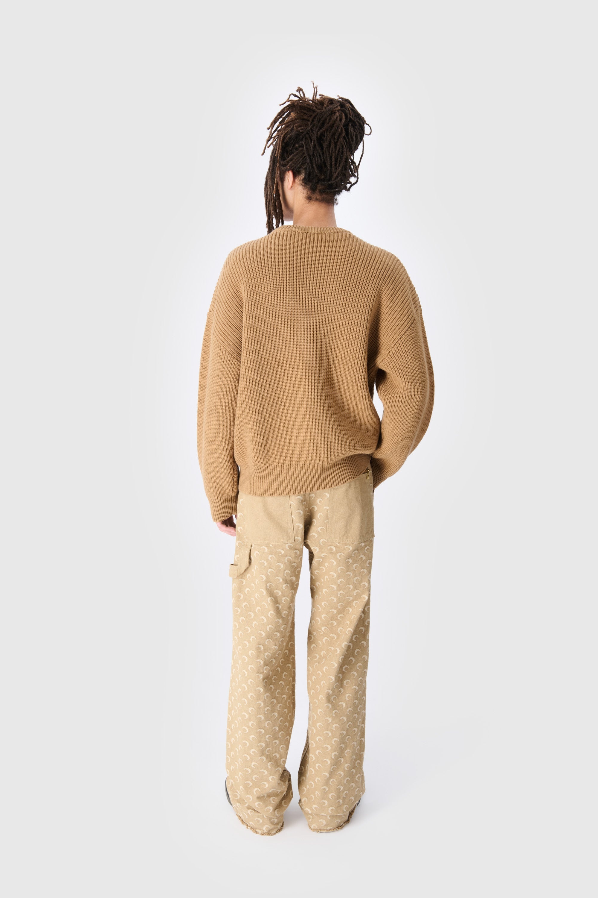 MS Half Cardigan Knit Crewneck Sweater - 6