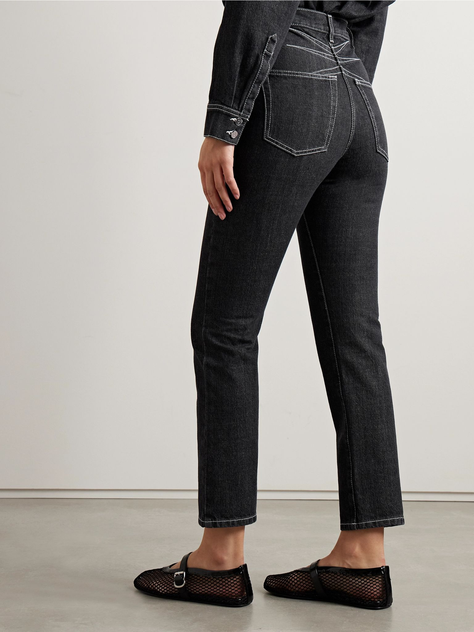 Archetypes high-rise slim-leg jeans Black - 3