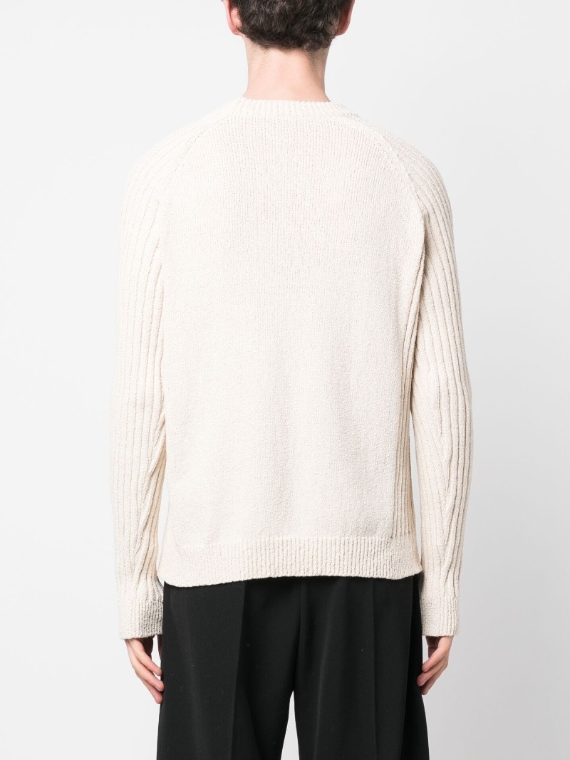intarsia-knit logo jumper - 4