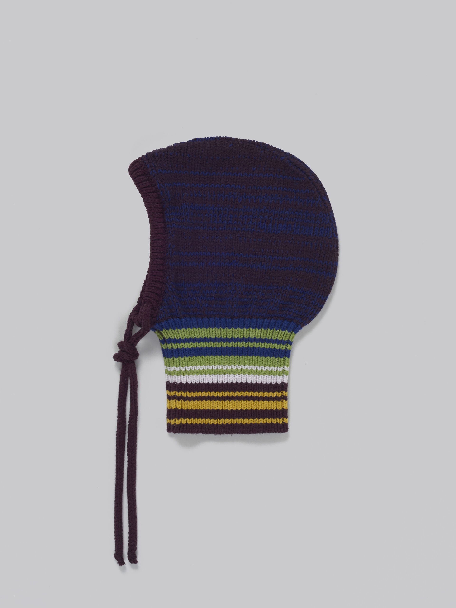 BLUE MOULINÉ BALACLAVA WITH STRIPED NECK - 3