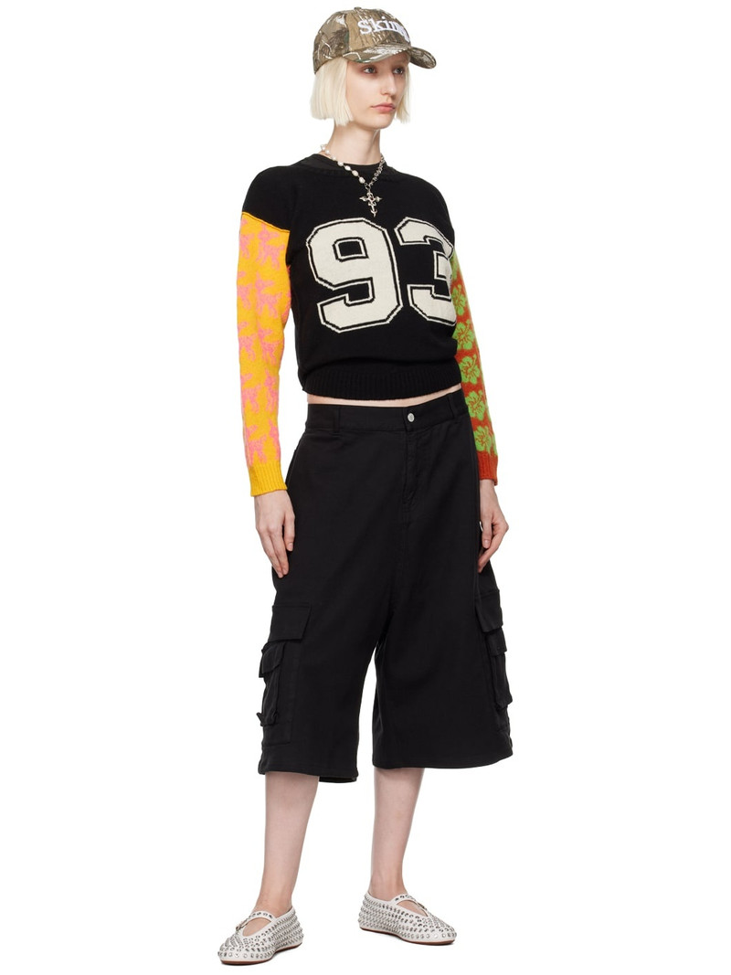 ASHLEY WILLIAMS Black & Multicolor Patchwork Sweater outlook