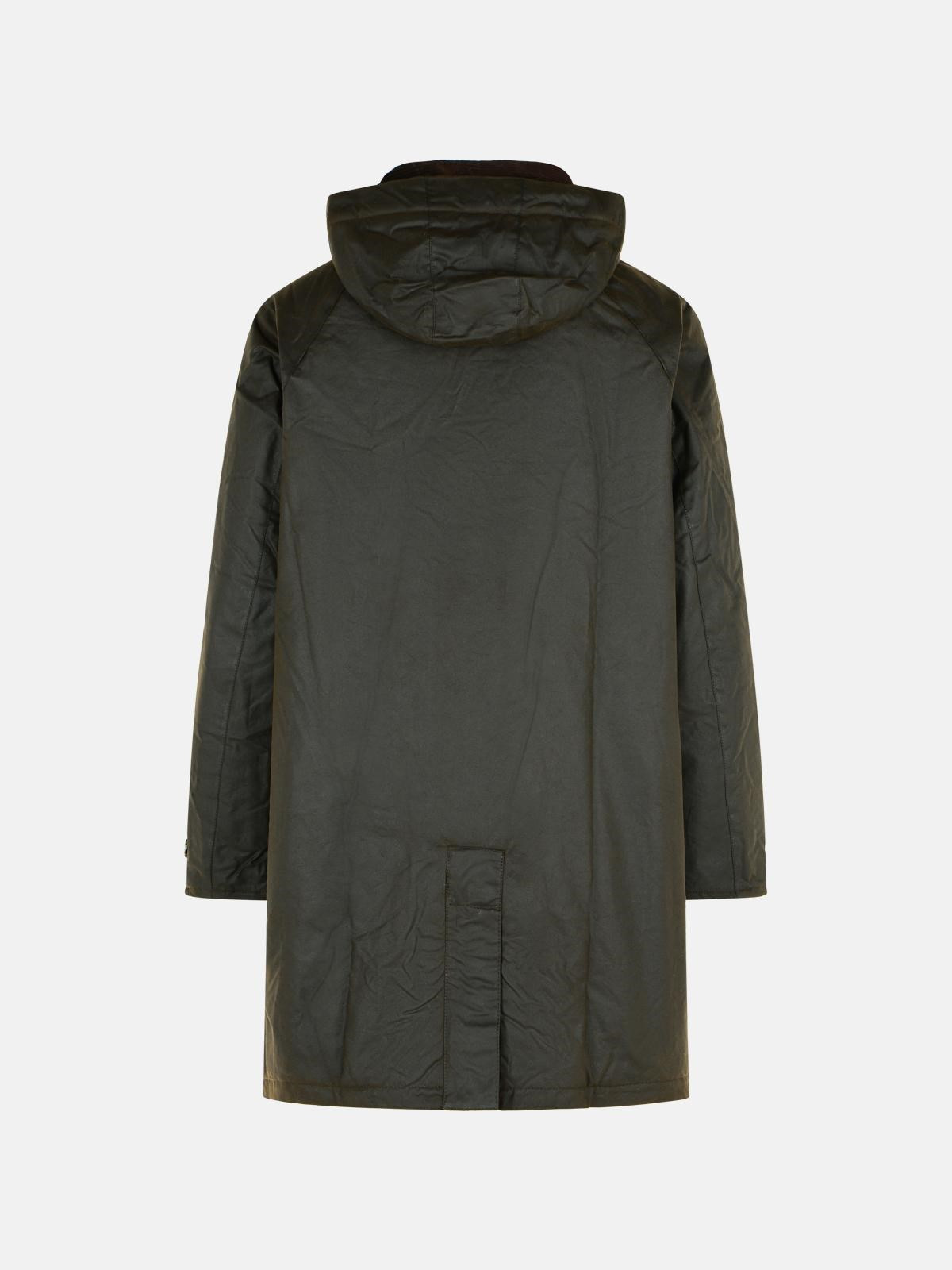 'BEUDALE' BROWN WAXED COTTON PARKA - 3