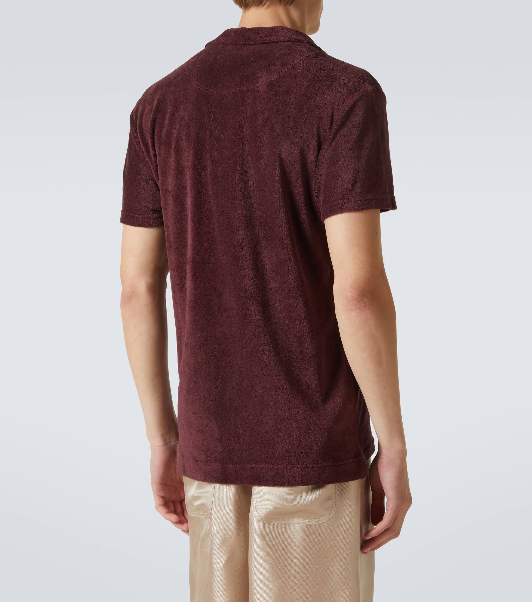 Cotton terry polo shirt - 4