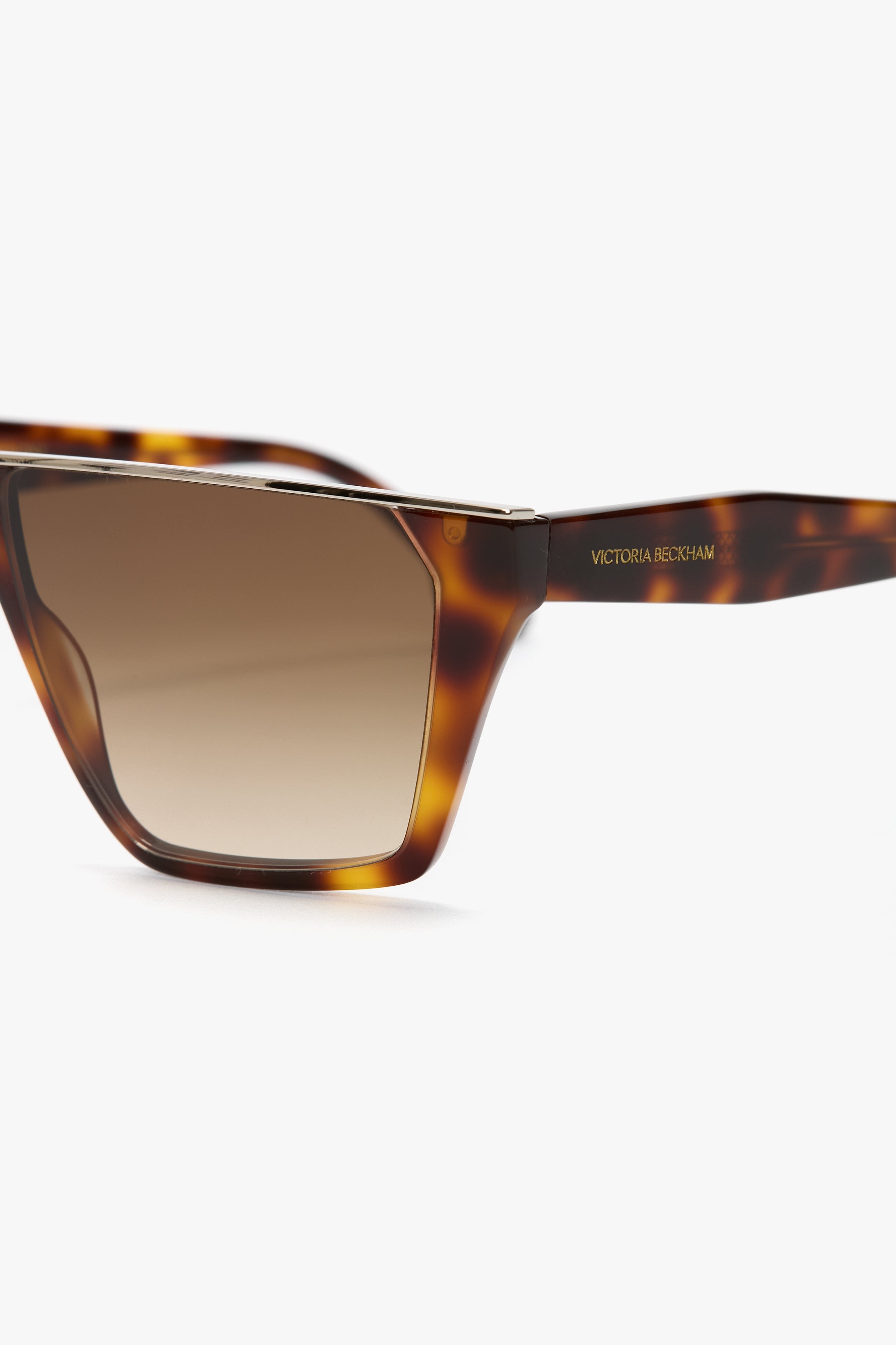 Flat Top Visor Sunglasses In Tortoise - 4