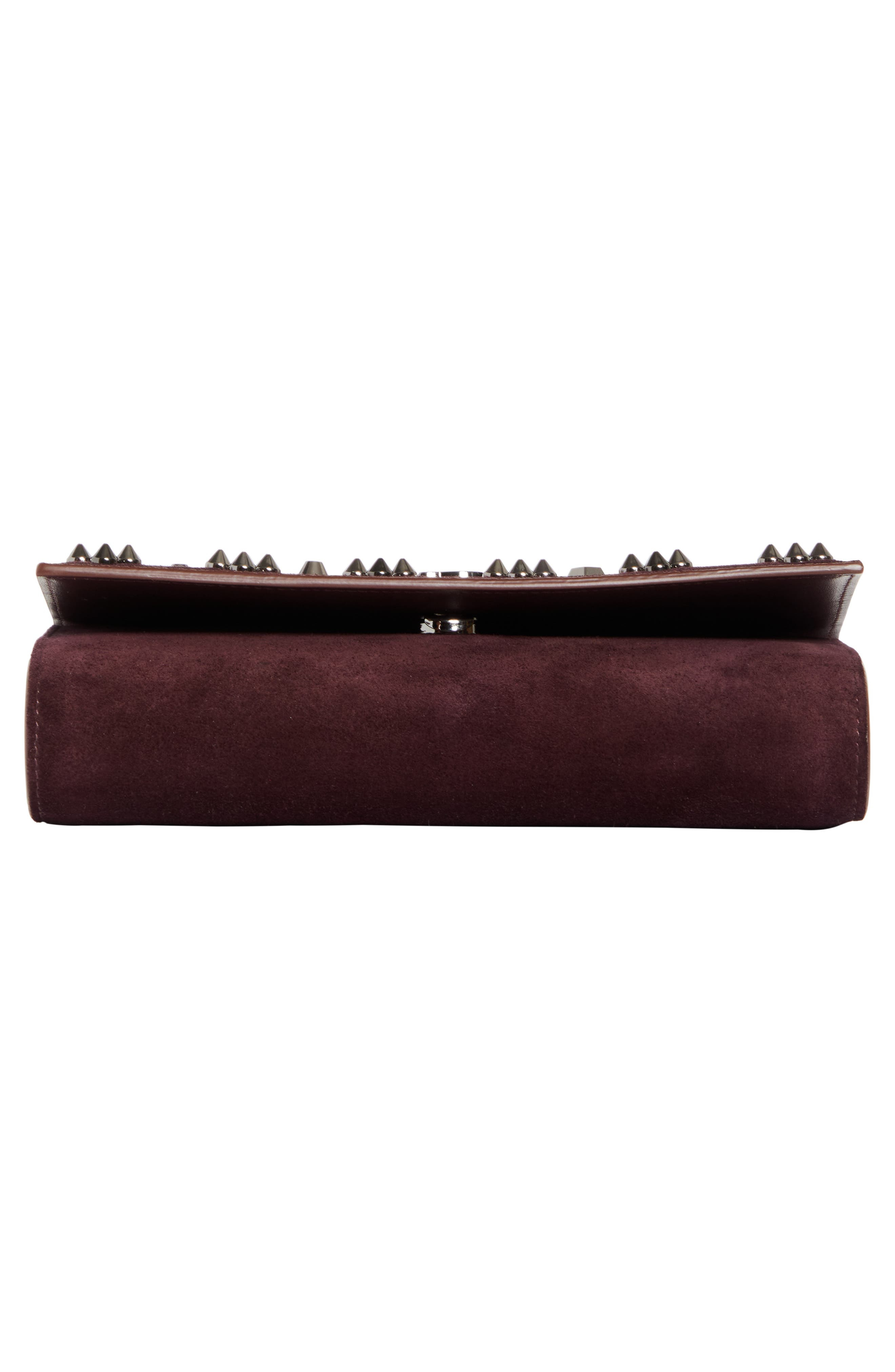 Christian Louboutin Paloma Loubinthesky Suede Wallet on a Chain in Amara/Gun Metal at Nordstrom - 6
