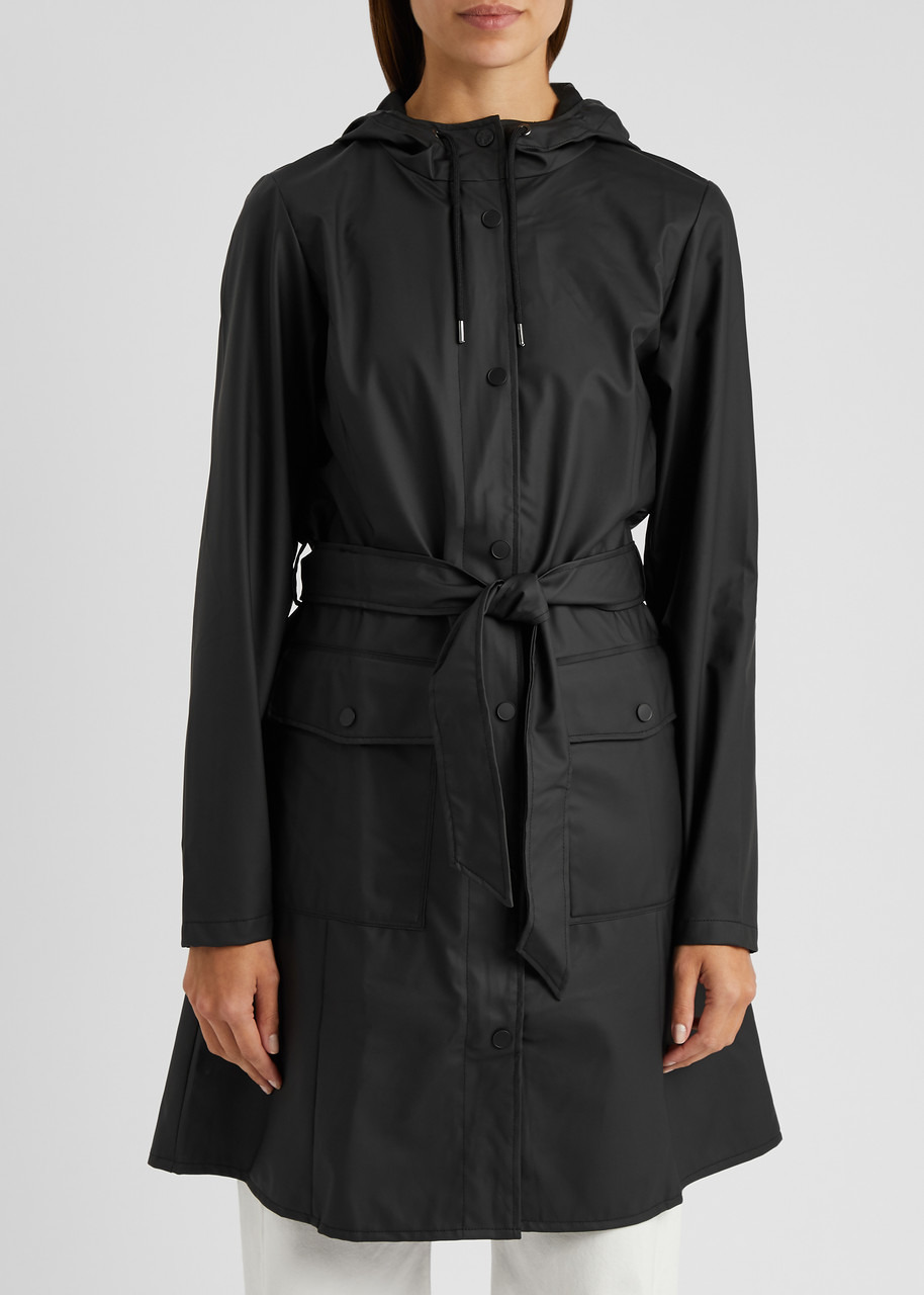 Belted hooded rubberised jacket - 2