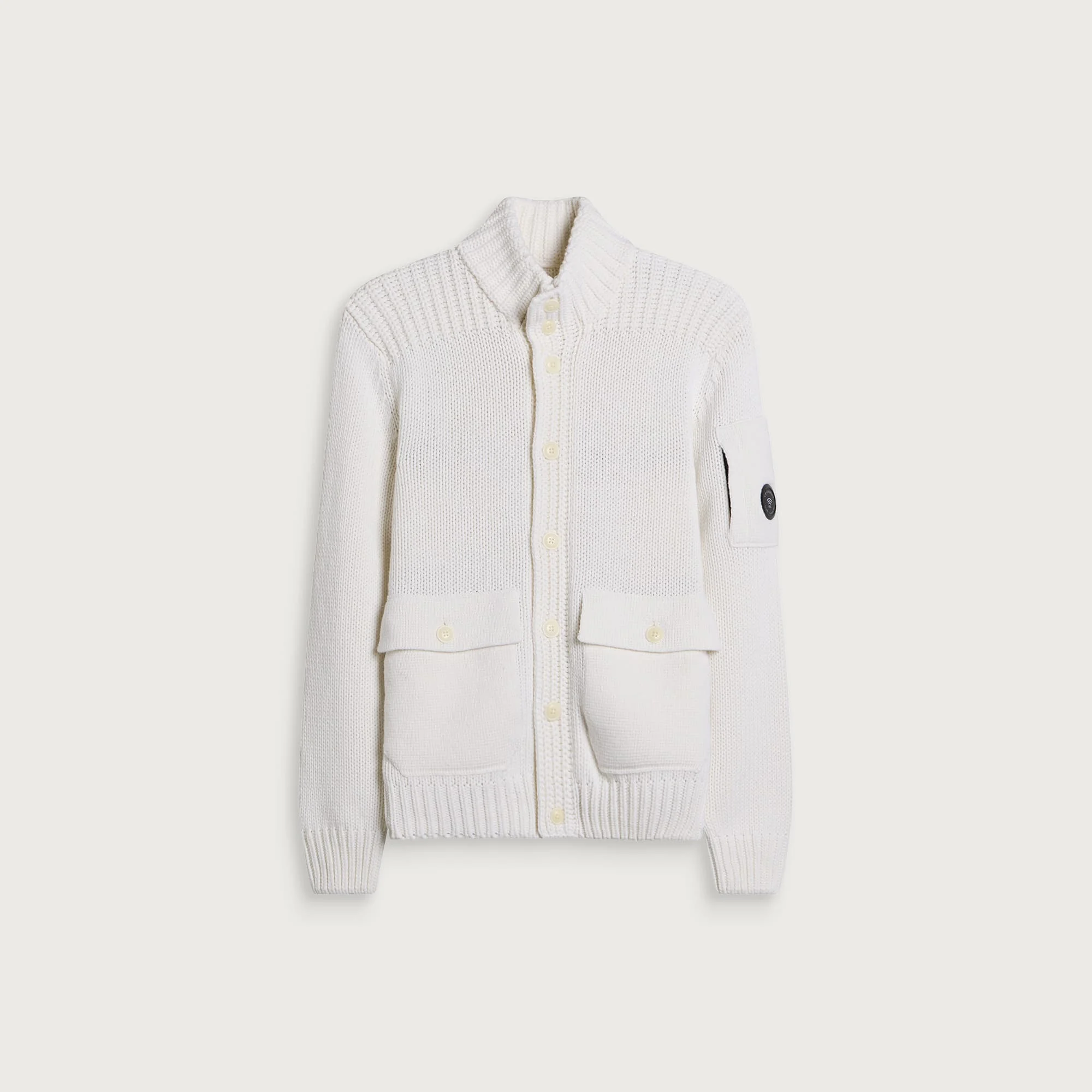 C.P. Company Lambswool GRS Button Lens Sweater - 1