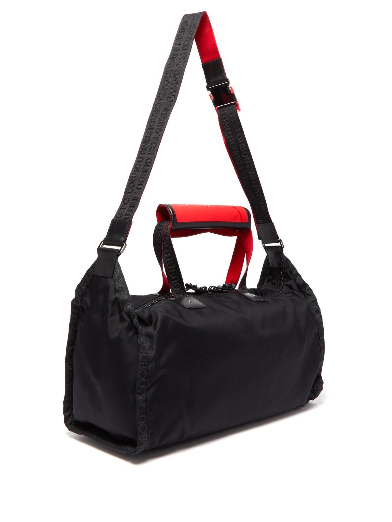 Pariscuba leather-trimmed nylon duffel bag - 4