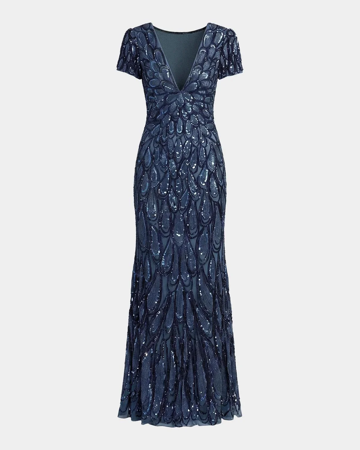 Sequin & Bead-Embellished Jersey Gown - 1