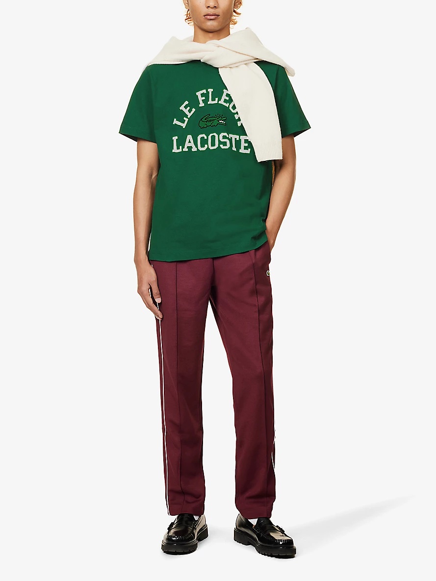 le FLEUR* x Lacoste logo-print cotton-jersey T-shirt - 2