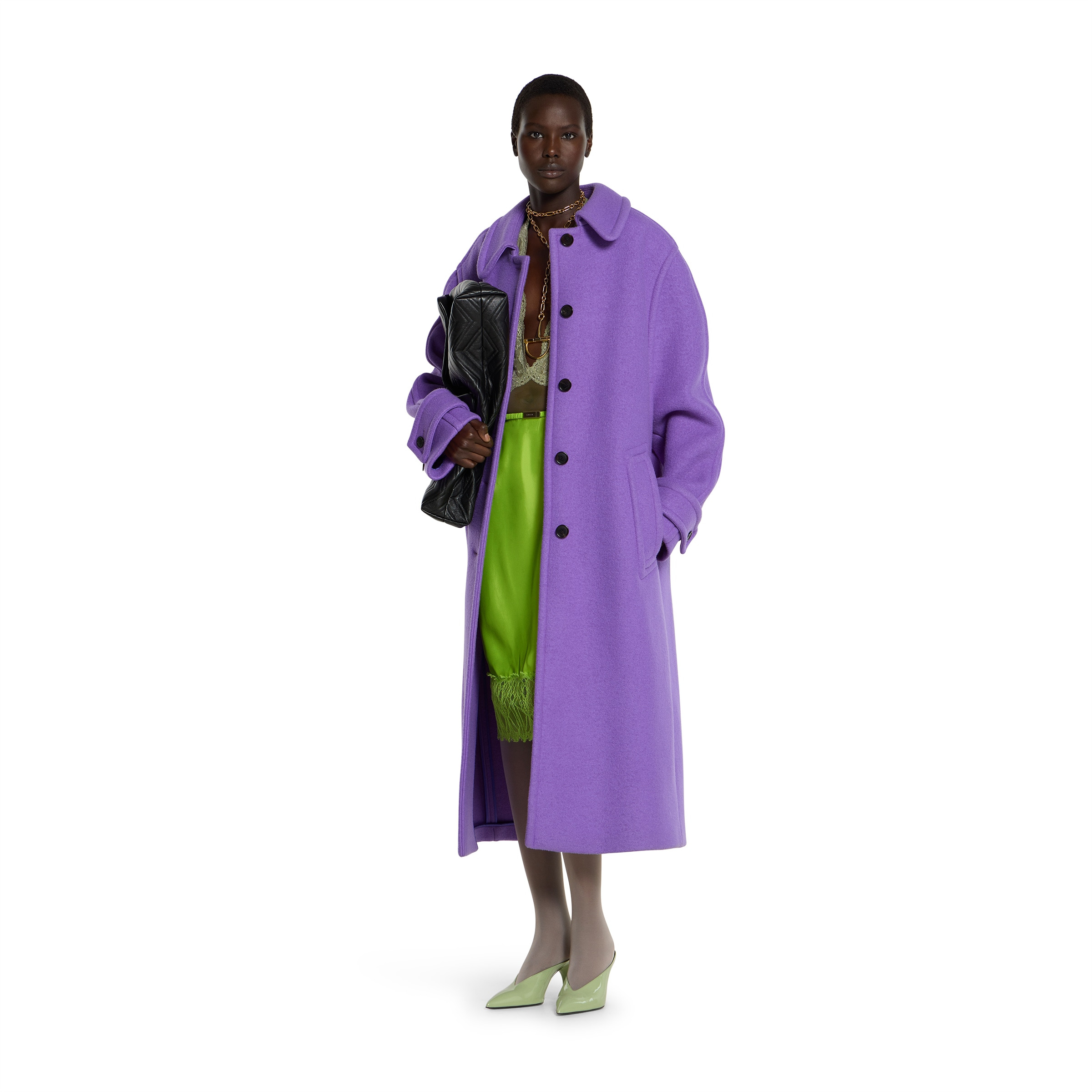 Compact wool cashmere coat - 2