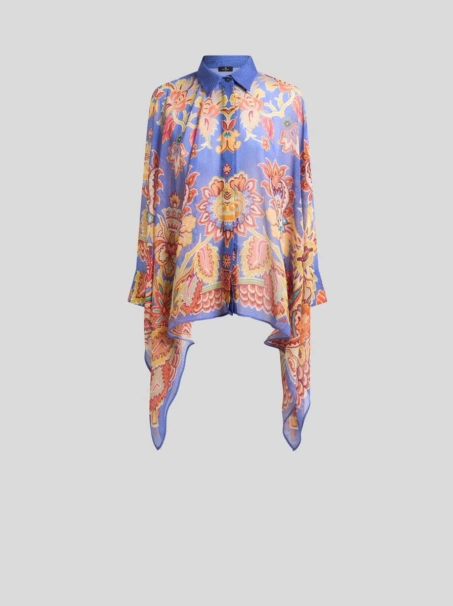 PONCHO SHIRT WITH PRINT - 1