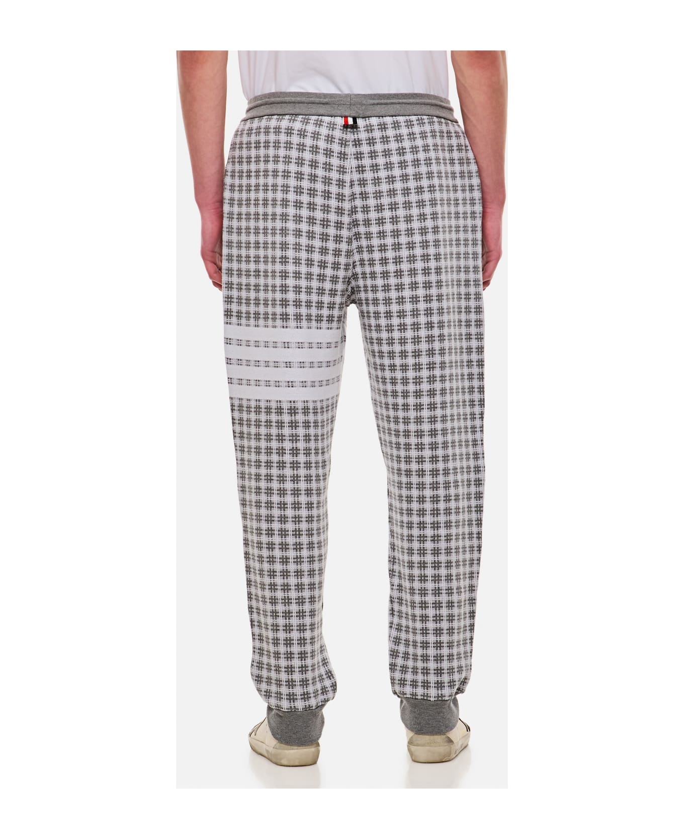Check 4 Bar Cotton Sweatpants - 3