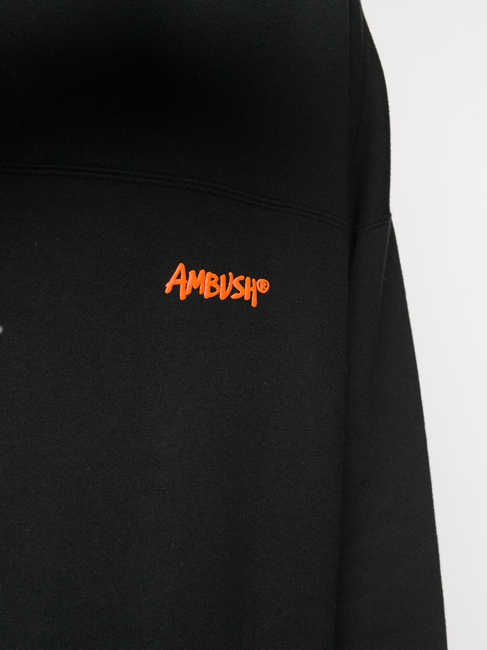 logo-embroidered raw-edge sweatshirt - 6