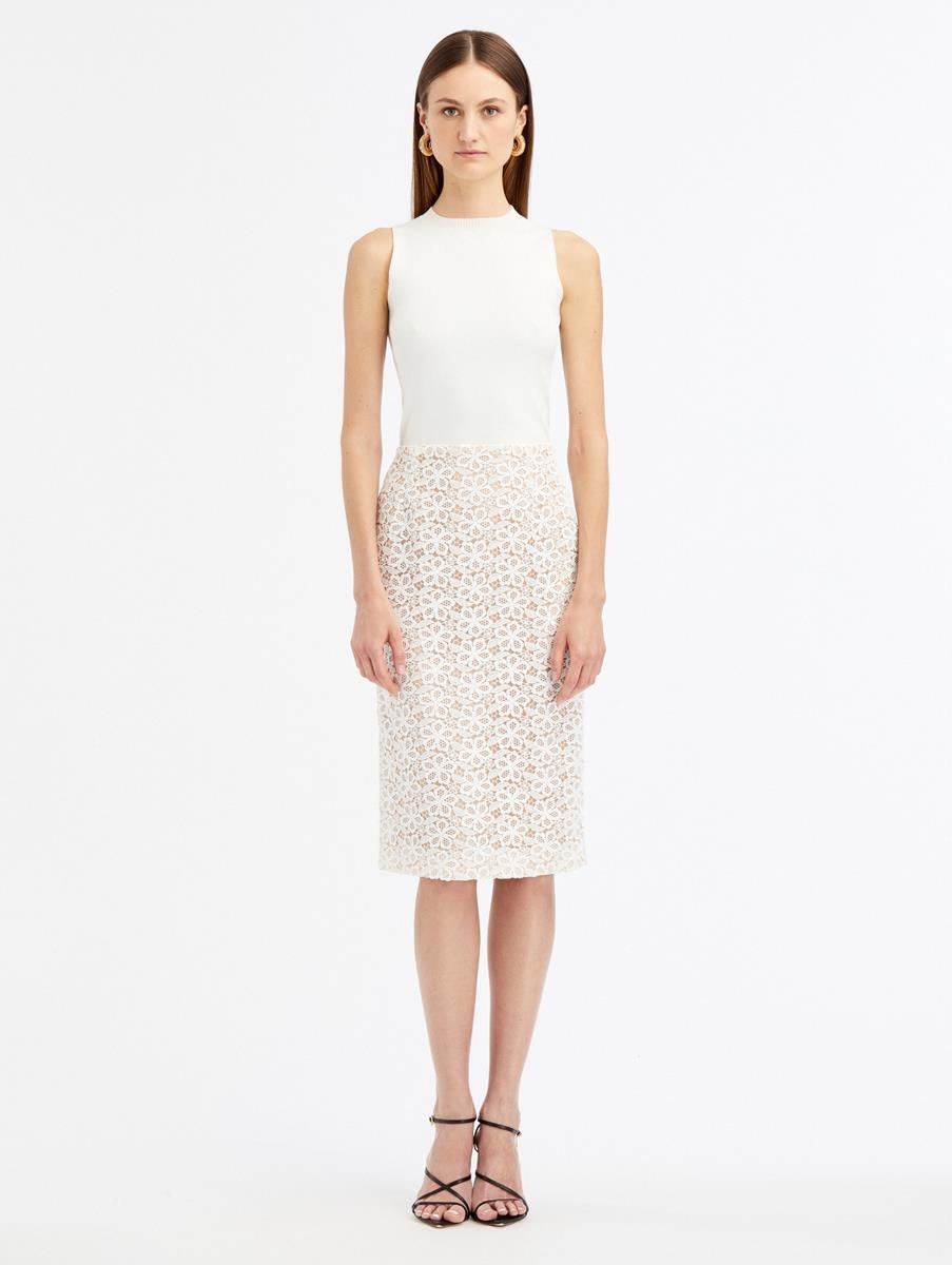 LACE PENCIL SKIRT - 1