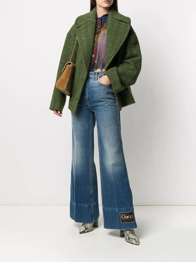 GUCCI logo tag flared jeans outlook