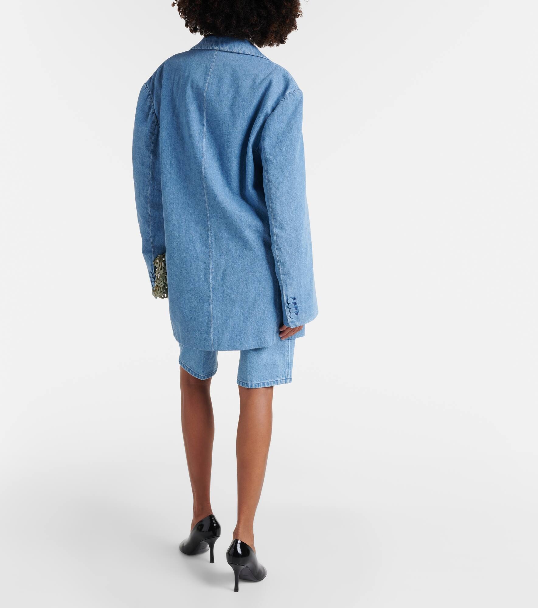 Oversized denim blazer - 3