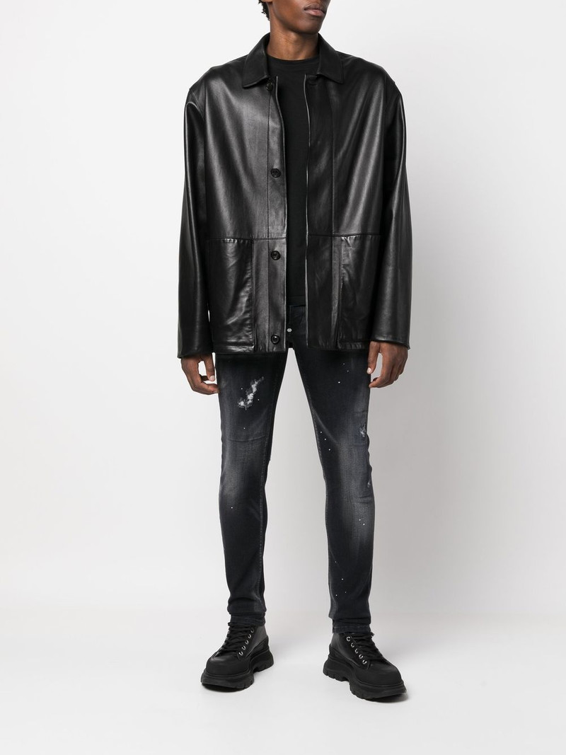 PHILIPP PLEIN distressed skinny-cut jeans outlook