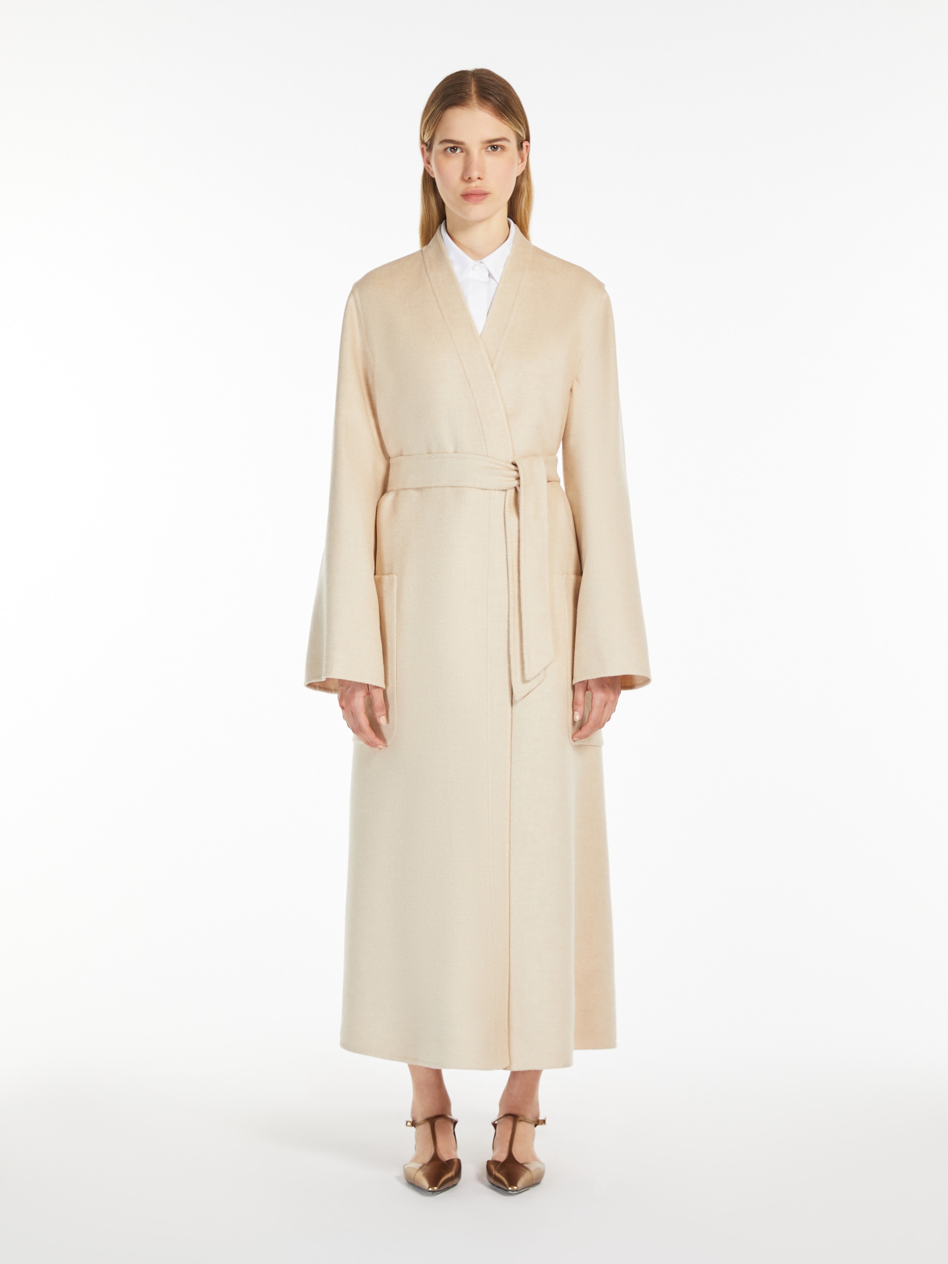VEZZOSO Camel wrap coat - 3