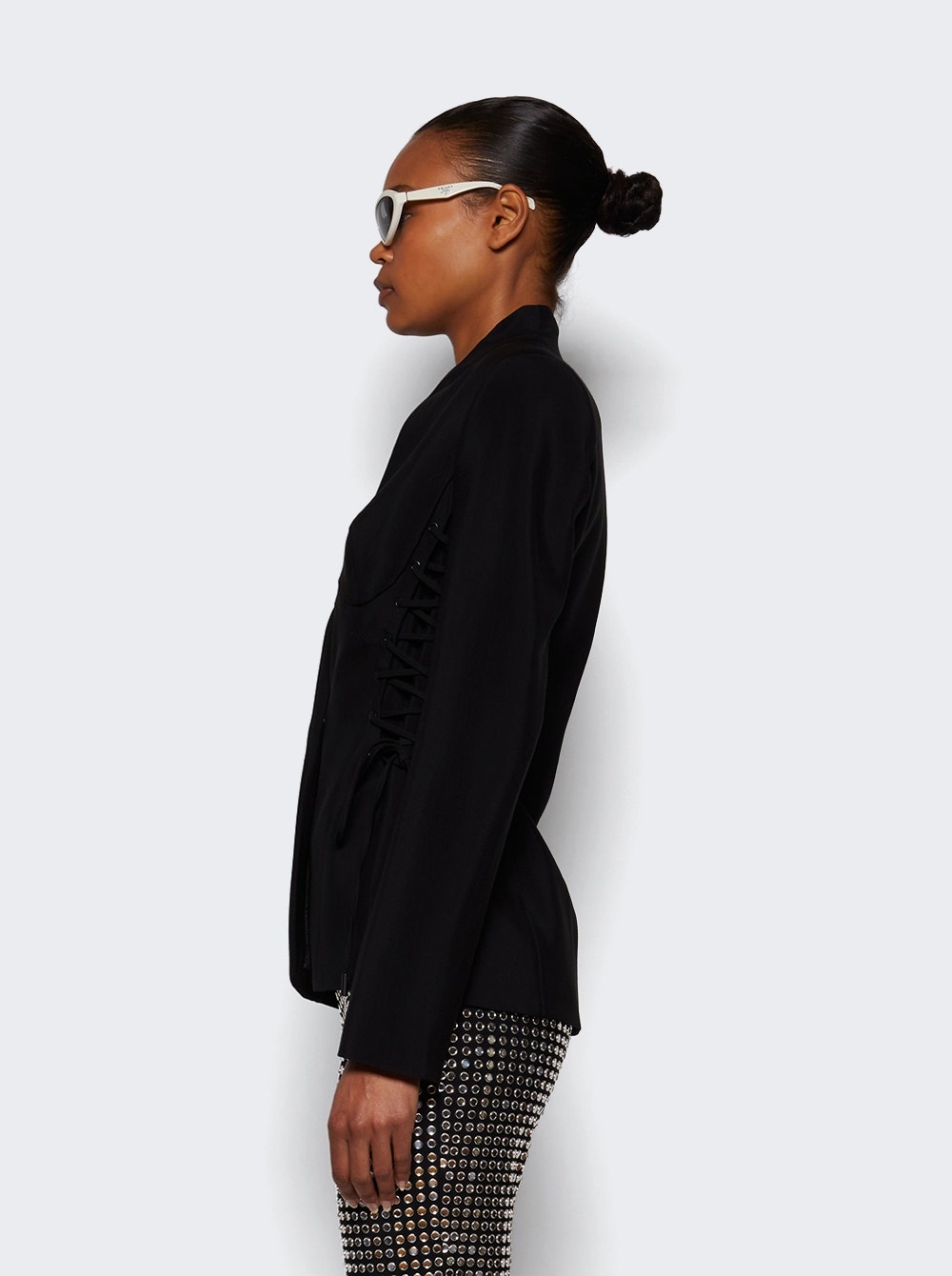 Sculptural Laced Jacket Black - 3