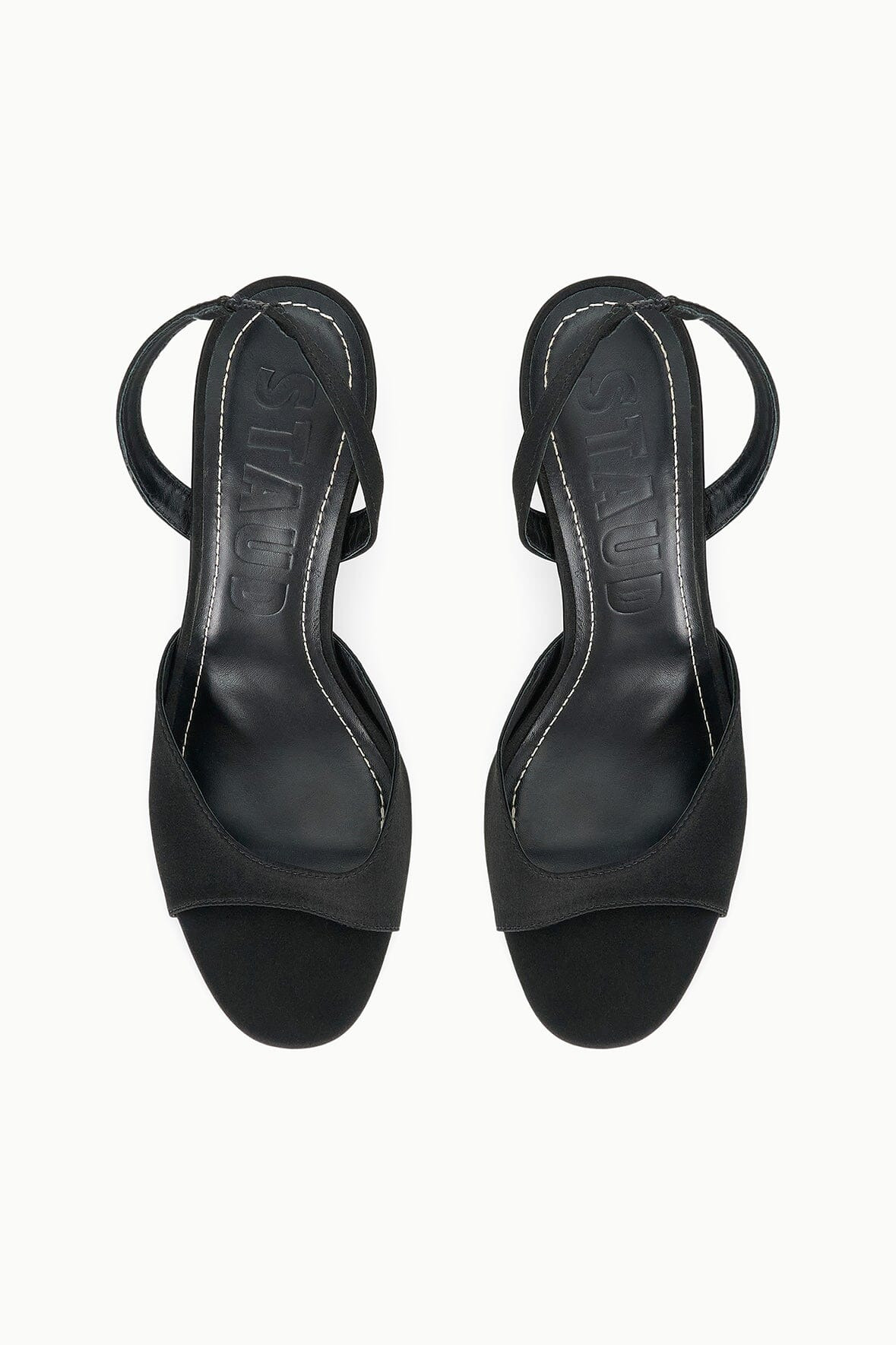 STAUD BRIGITTE HEEL BLACK SATIN 2 - 7