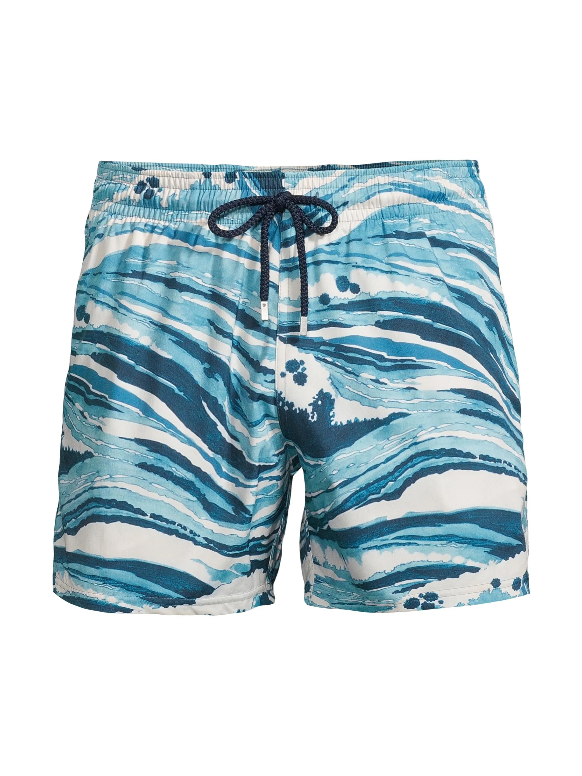 Men's x Maison Kitsuné Wave Stripe Swim Shorts - Blue - 1