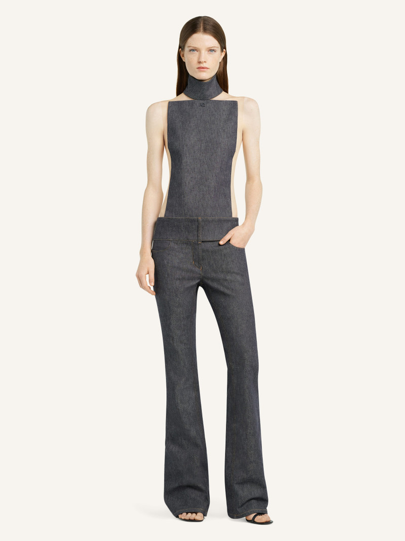 courrèges BELTED DENIM BOOTCUT PANTS outlook