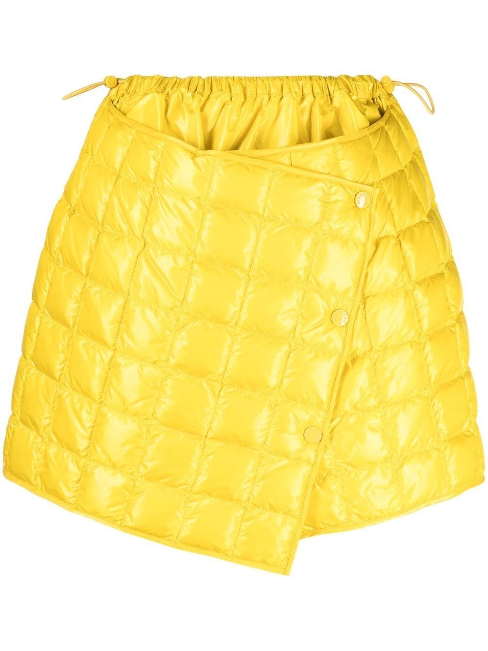 quilted-finish asymmetric skirt - 1