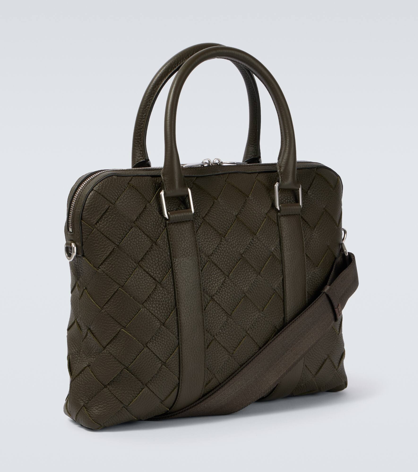 Intrecciato leather briefcase - 5