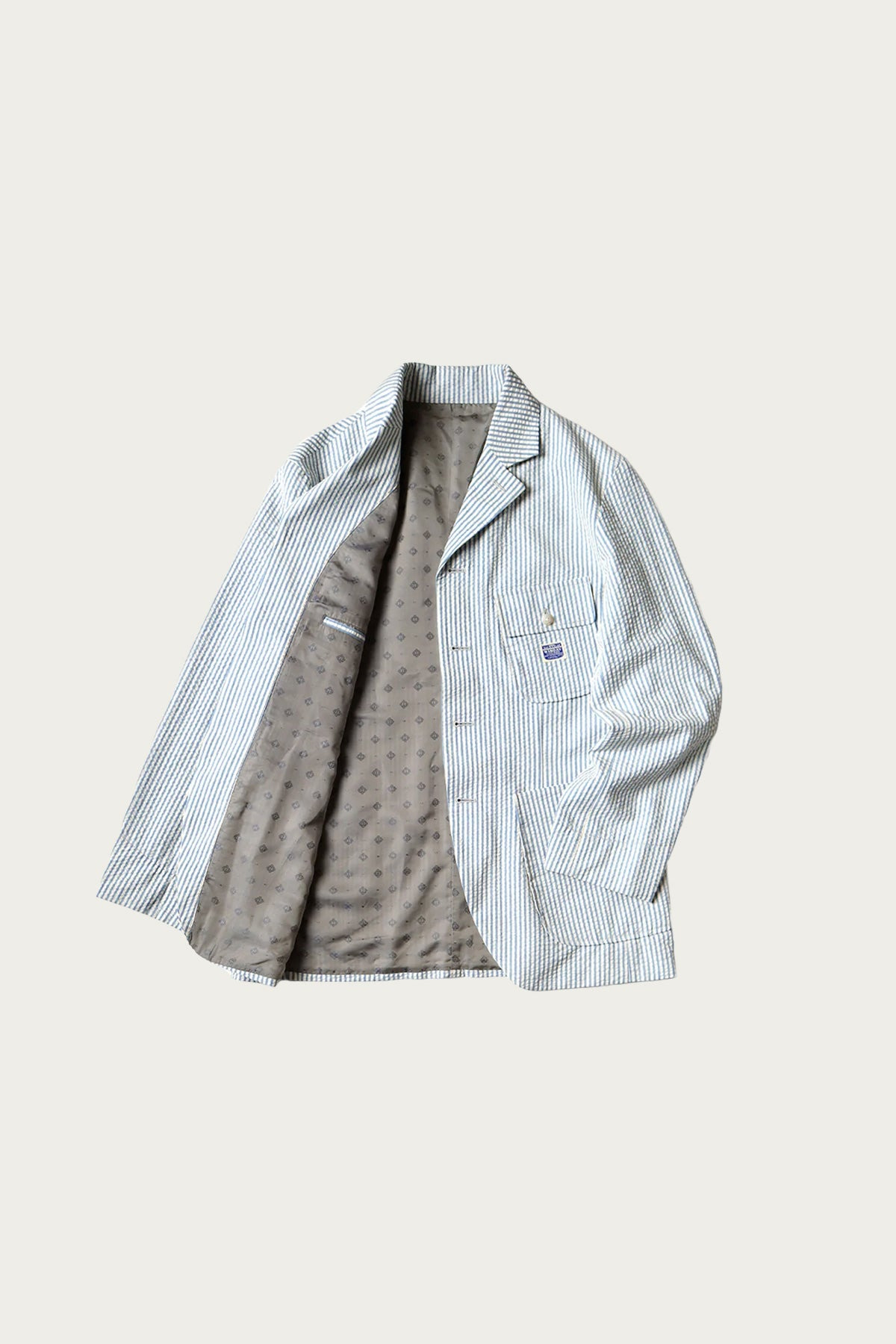 Seersucker LUMBER SUIT JKT - Sax - 2