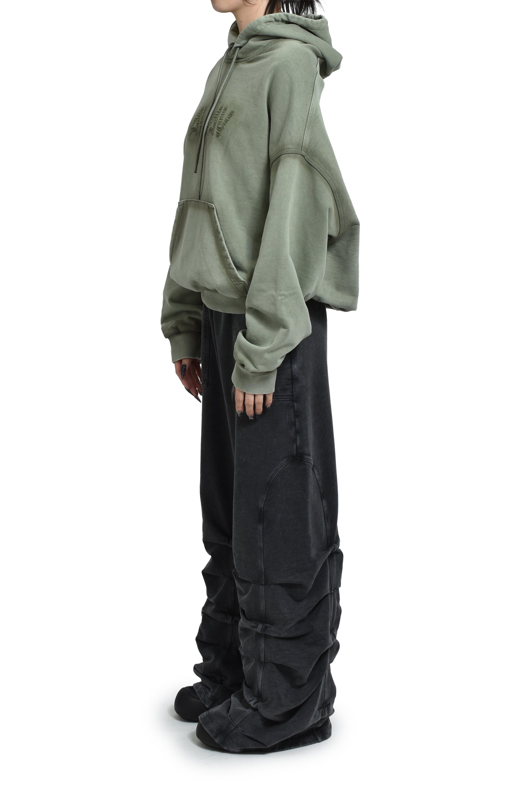 CUT HOODIE / GRN - 4