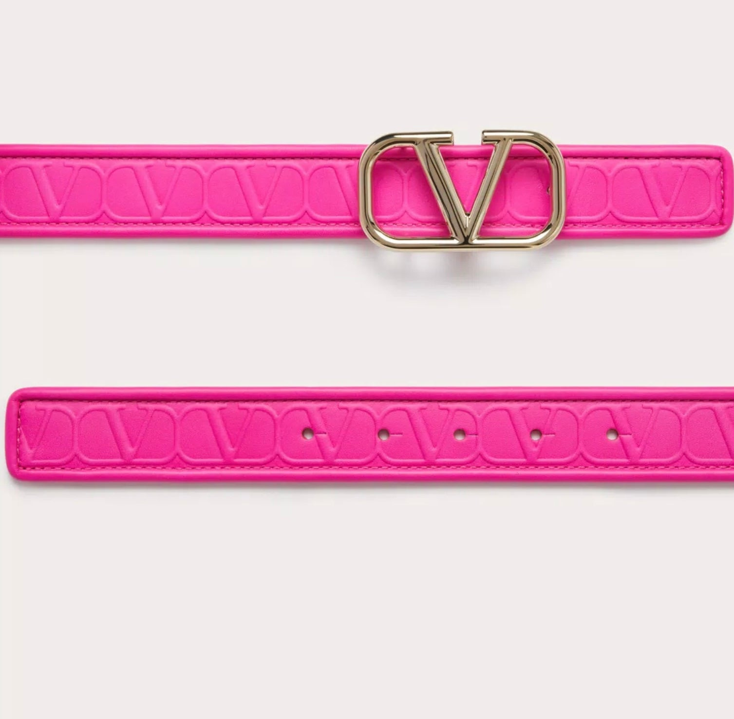 Valentino Garavani Leather Toile Iconographe Calfskin Belt 30 Mm - 3
