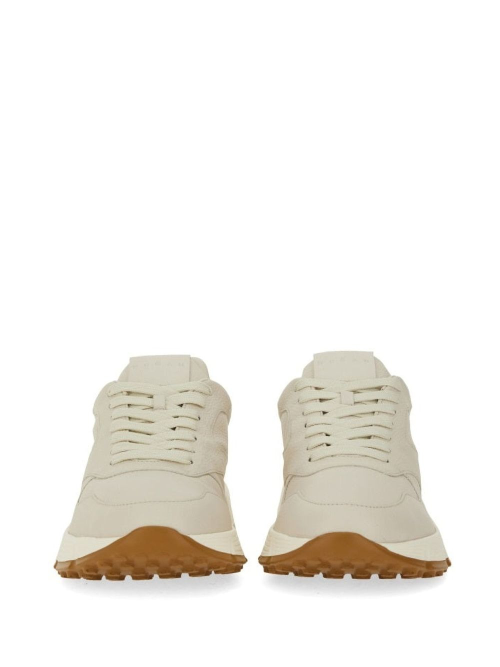 leather lace-up low-top sneakers - 4