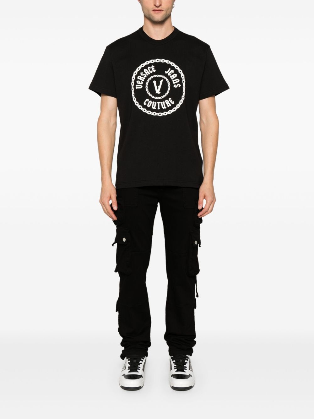 raised-logo cotton T-shirt - 2