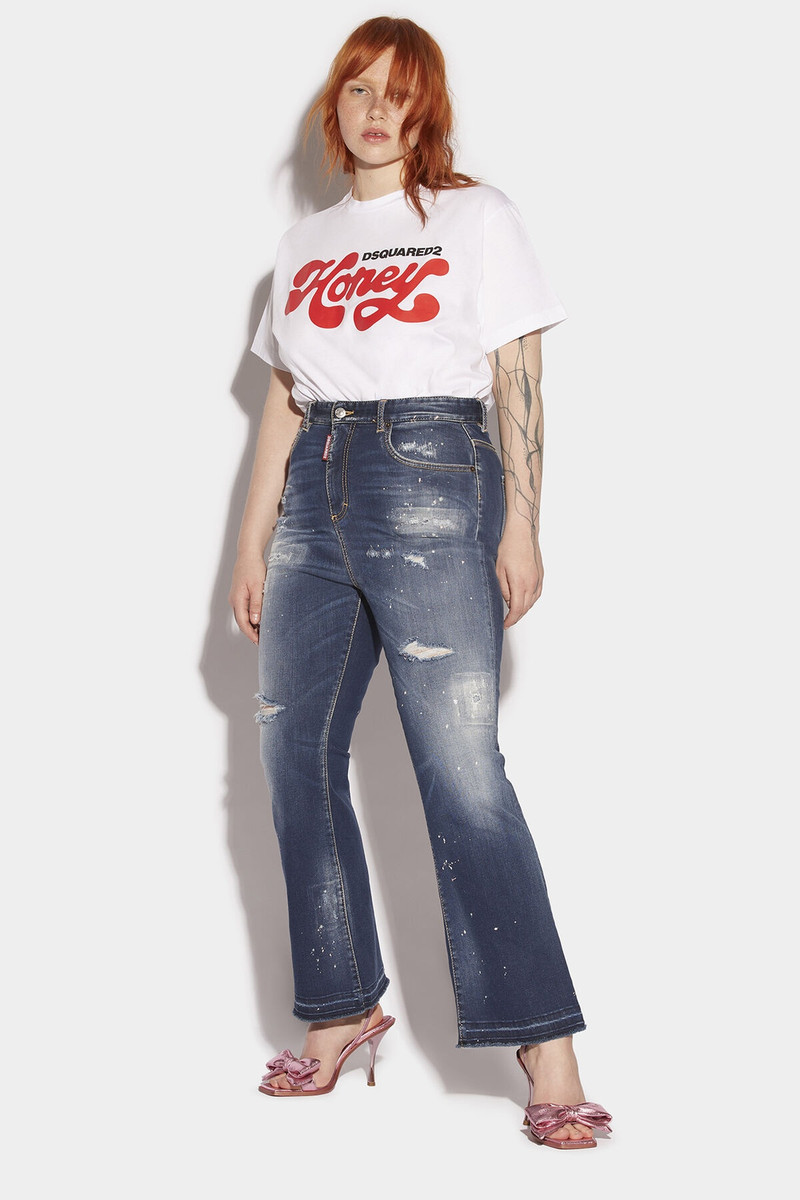 HONEY DARK WASH HIGH WAISTED 벨 블로토 JEANS - 1